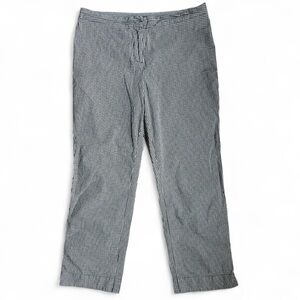 TALBOTS Gingham Mid Rise Straight Leg Ankle Pants Cottage Office Teacher Size 10